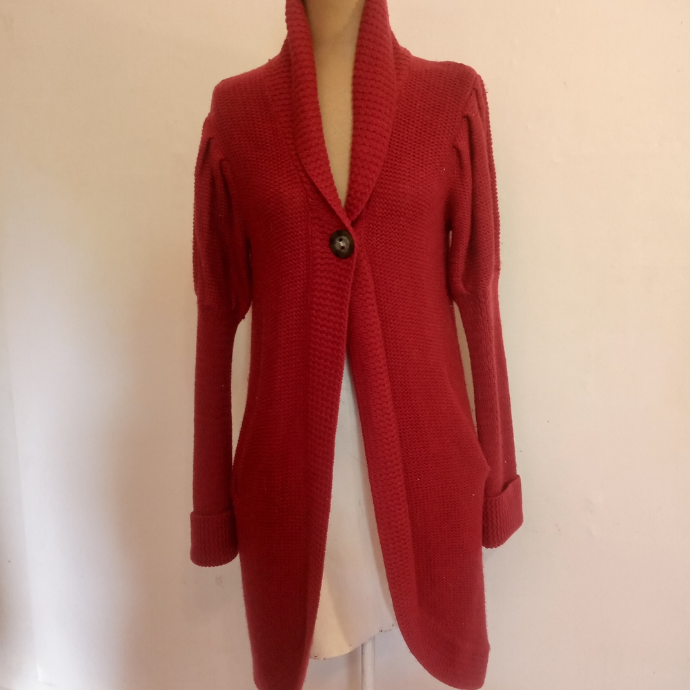 Vintage Moda International Red Women's Cardigan